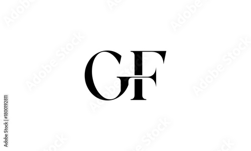 GF initial letters, monogram logo