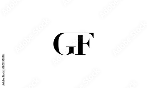 GF initial letters, monogram logo