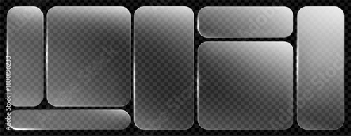 Frame effect liquid box glass background text and rectangle digital button. Icon plastic dark with frame design and effect liquid elements for circular abstract. Design flare aesthetic