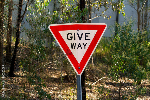 Give Way Road Sign, Sydney, Australia