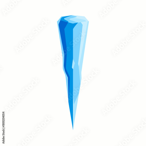 Beautiful Blue Icicle Illustration on White Background - Perfect for Winter and New Year Celebrations