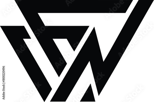 Letter MFN creative elegant Monogram. 