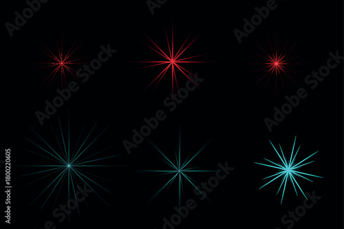 Overlay vector for Ray Radiance glow light, white star bright effect, sparkling dazzle illumination.