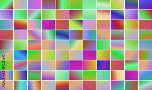 Colorful gradient squares arranged in a grid pattern, creating a vibrant and visually appealing abstract background with a modern and playful aesthetic