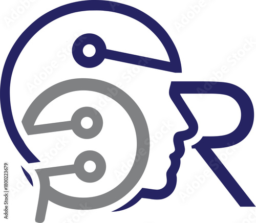head tech logo OR creative smart brain idea design concept technology connect network