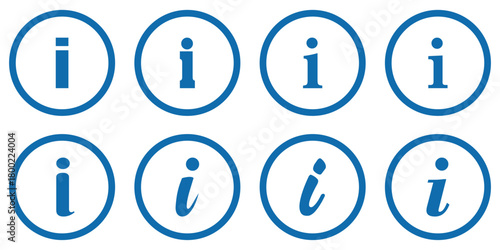 Info icon set. Information mark simple style symbol sign. Information or application help icon for apps and website.