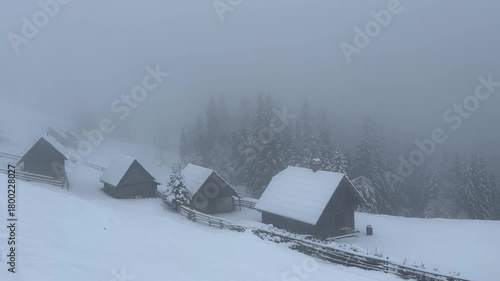 Velika planina in Slovenia, winter landscape