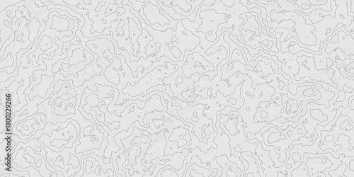 Abstract topographic map contour lines pattern grey line luxury grid cartography map background, mountain relief landscape texture seamless pattern and topography map background.
