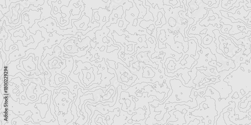 Abstract topographic map contour lines pattern grey line luxury grid cartography map background, mountain relief landscape texture seamless pattern and topography map background.