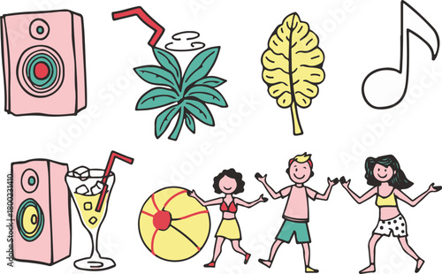 Vintage Style Mountain, Compass, and Campervan Graphics