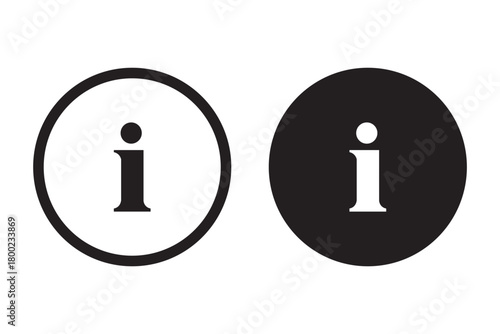 Info icons set. I symbol for information icon info. Information icon collection. Circle information icons signs. Information info simple vector icon. 