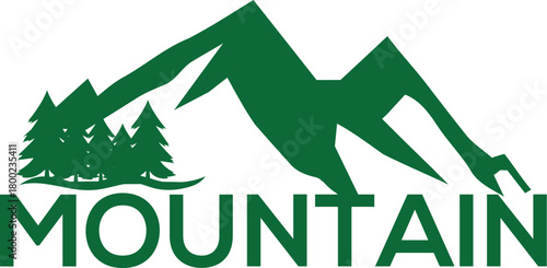 Simple modern mountain adventure logo design