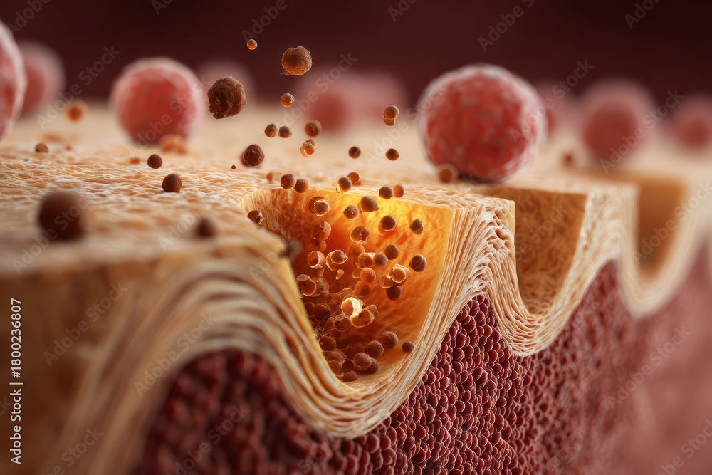 custom made wallpaper toronto digital3D Medical Graphic of Skin Pathology: Hair Follicle and Inflammation
