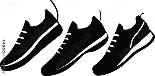 Running Shoe Icon. Vector ,sneaker stylized vector symbol set