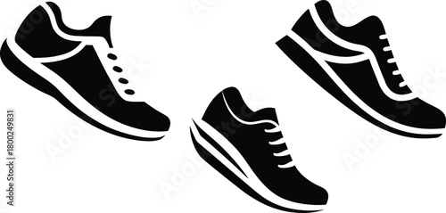 Running Shoe Icon. Vector ,sneaker stylized vector symbol set