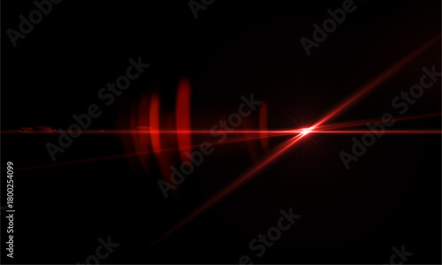 Abstract red light flare effect on black background for graphic design and photography 89.63537906137184