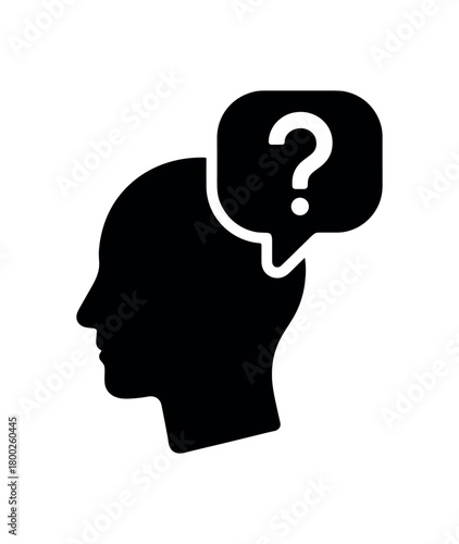 hint flat black solid vector illustration isolated on white background