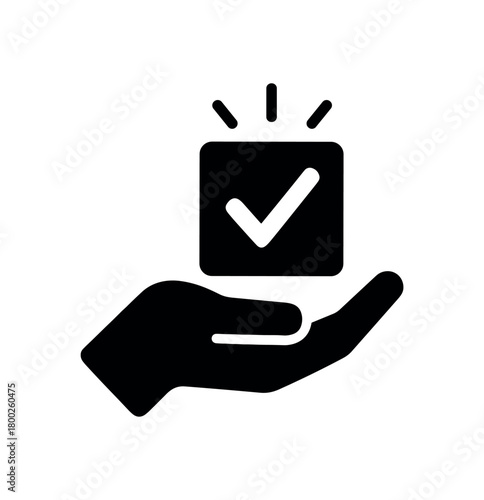 suggestion flat black solid vector illustration isolated on white background