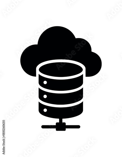 instance flat black solid vector illustration isolated on white background