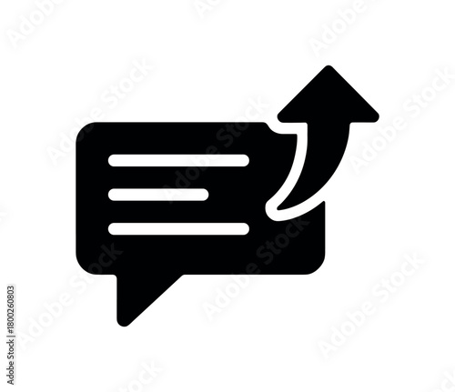 annotation flat black solid vector illustration isolated on white background