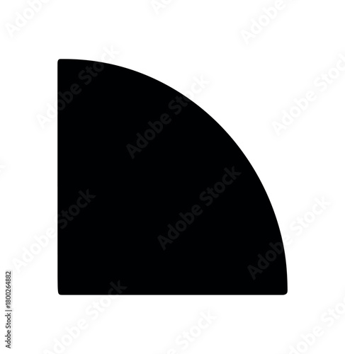 segment flat black solid vector illustration isolated on white background