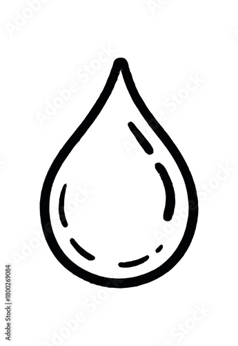handdrawn cute doodle style nectar drop vector line illustration