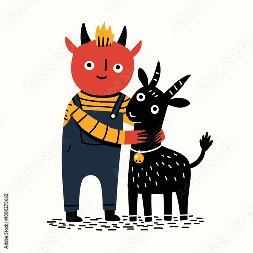 Cheerful characters enjoy a playful moment in a bright, whimsical landscape filled with joy and friendship as the sun shines above