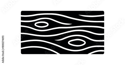 wood texture board flat black solid vector illustration isolated on white background