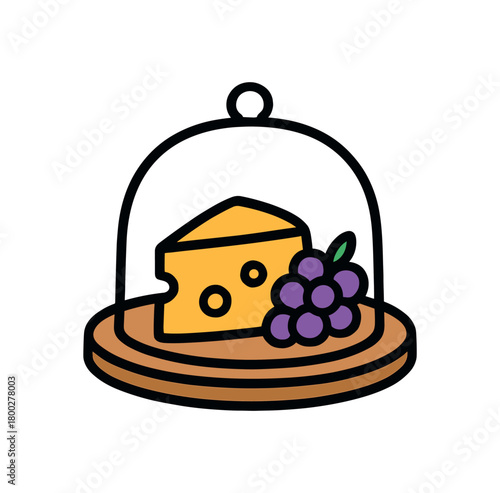 Cute doodle zero contain food storage collection flat vector illustration bold handdrawn outlines bright solid fills isolated on white clean white space sticker style minimal detail glass