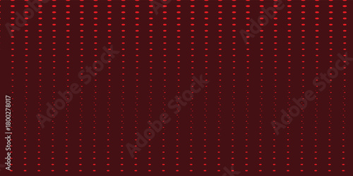 Halftone  pattern dot background. Gradient faded dots. Red color circle isolated on dark red backdrop. Vector illustration.