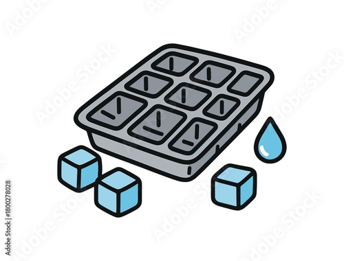 Cute doodle zero contain food storage collection flat vector illustration bold handdrawn outlines bright solid fills isolated on white clean white space sticker style minimal detail