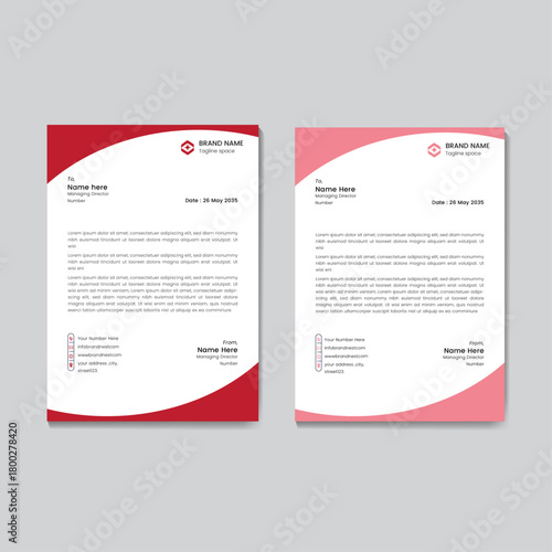 Corporate Or Business Letterhead Design Template