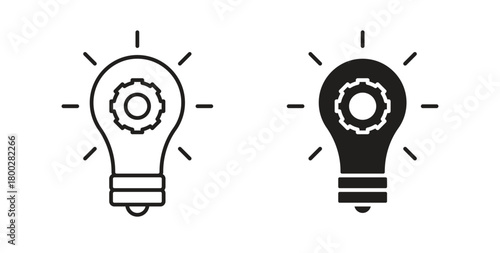 Innovation icon with editable stroke. Thin Line and flat icons for UI designs