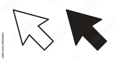Mouse icon with editable stroke. Thin Line and flat icons for UI designs