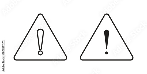 Risk icon with editable stroke. Thin Line and flat icons for UI designs