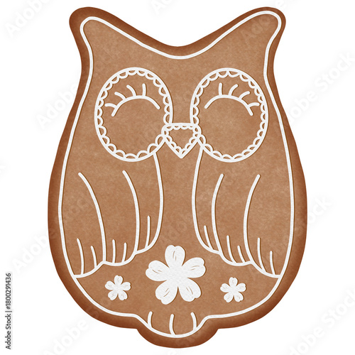 Christmas Gingerbread Watercolor set,Gingerbread Hand drawn  for Decorations in Christmas time.