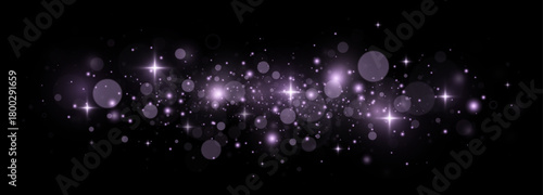 Glistering bokeh and magical starburst in a bright background.