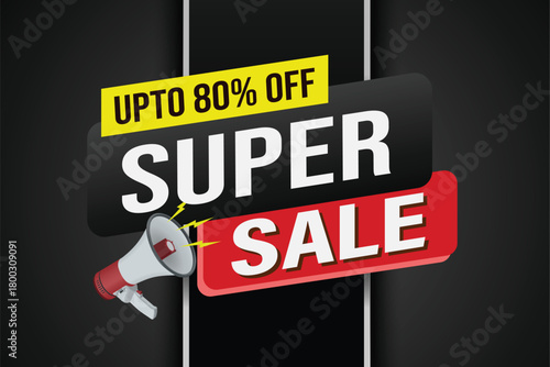 super sale poster banner graphic design icon logo sign symbol social media website coupon

