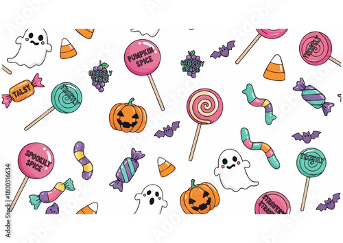 Colorful lollipop illustration, sweet candy, playful design, isolated on white background