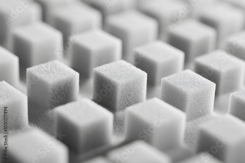 Wallpaper Mural Close-up of textured white sugar cubes in grid pattern Torontodigital.ca