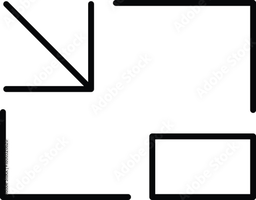 Abstract geometric shapes, corner, arrow