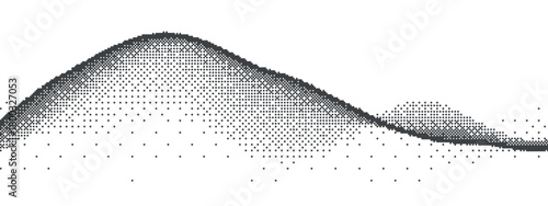 Pixel dither with fade and game for dot or videogame. Bit gradient with arcade and bitmap and pixel. Dither fade semitone and overlay old horizontal with wavy gradation video for effect graphic.