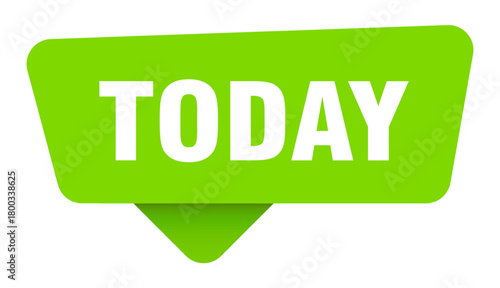 today green sign isolated on transpatent background. today sticker
