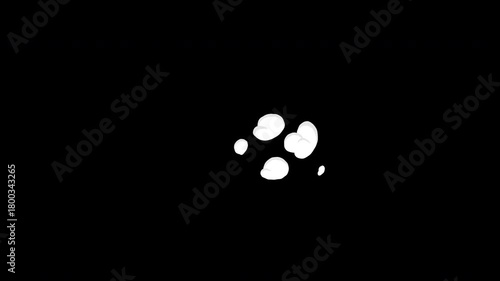 煙のアニメーション　手描き　背景透過