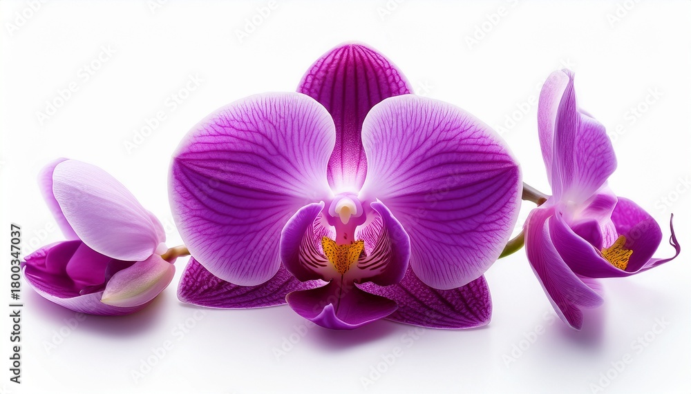 Fototapeta premium beautiful purple orchid flower isolated on white background