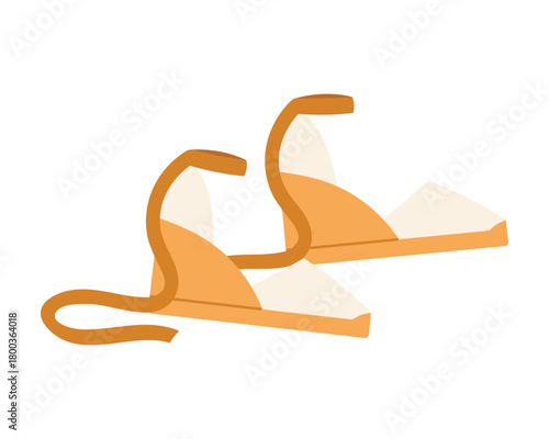 Simple isolated women bra in flat style, perfect for fashion or lingerie design vector illustration