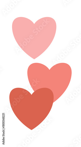 Like heart symbols flowing reaction