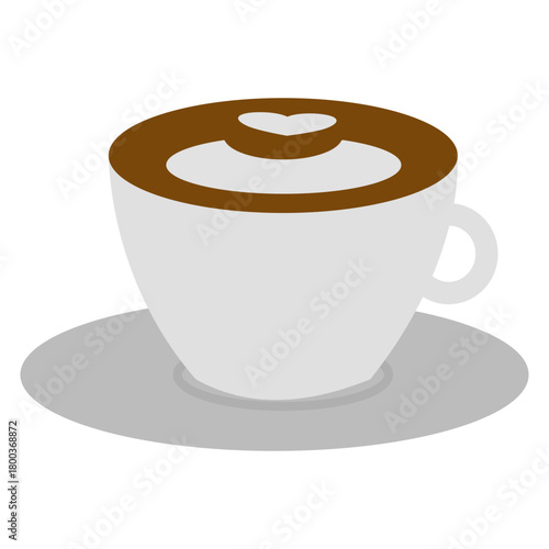 A cup of cappuccino with latte art