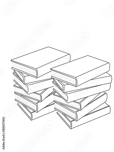 black and white line art book illustration