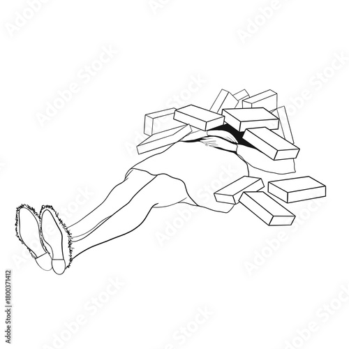 black and white line art book illustration